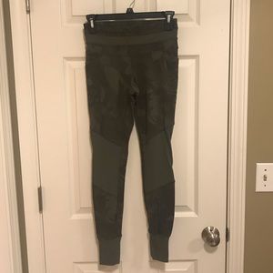 Athleta Olive Green Floral Print Legging